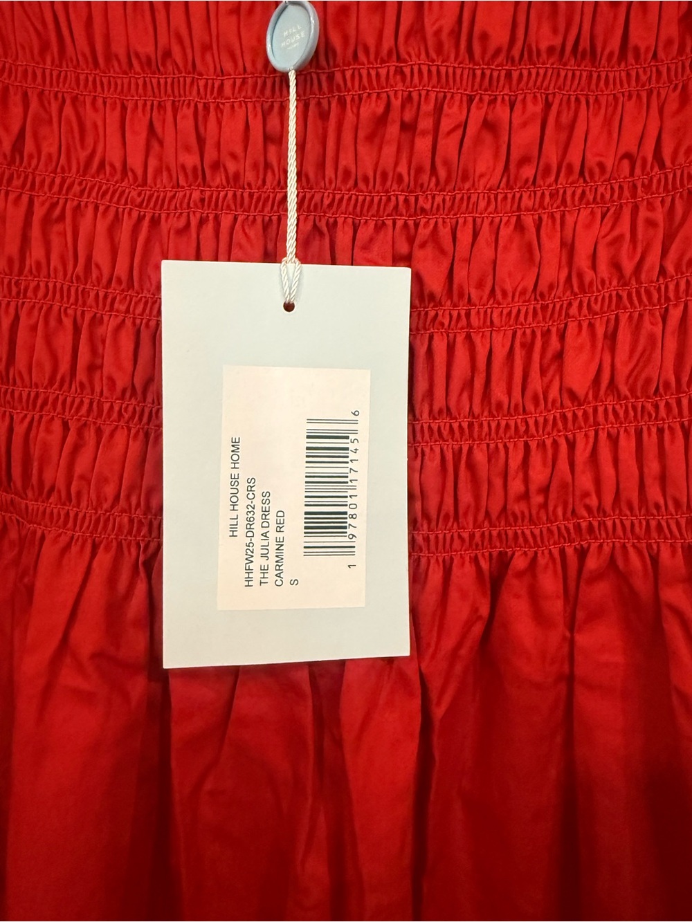Hill House Julia Dress Carmine Red NWT - Picture 2 of 5
